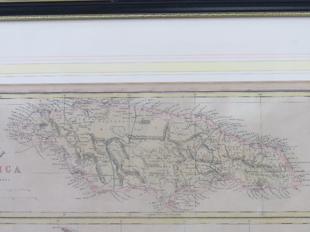 Map; Hayti and Jamaica engraved by Edward Weller, handcoloured, - Image 3 of 6