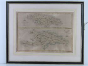 Map; Hayti and Jamaica engraved by Edward Weller, handcoloured,