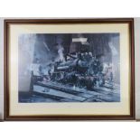 Railwayana; Print of the Great Marquess locomotive by Terence Cuneo,