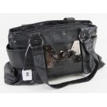 A black leather handbag by Fiorelli appr