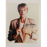 A hand signed photograph of Dame Helen Mirren DBE, autograph in black pen.