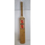 A cricket bat having West Indies 1980 team signatures upon,