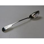 To match above lot; A HM silver slotted spoon, hallmarked London 1824 and bearing maker's mark 'JH'.