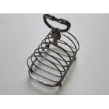 To match above lot; A HM silver toast rack. Total weight 310g.