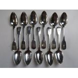 To match above lot; A set of twelve HM silver tablespoons,