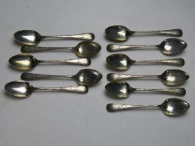 A set of eleven HM teaspoons,