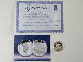 The Royal Mint HMS Victory silver Proof coin in protective pod with certificate.