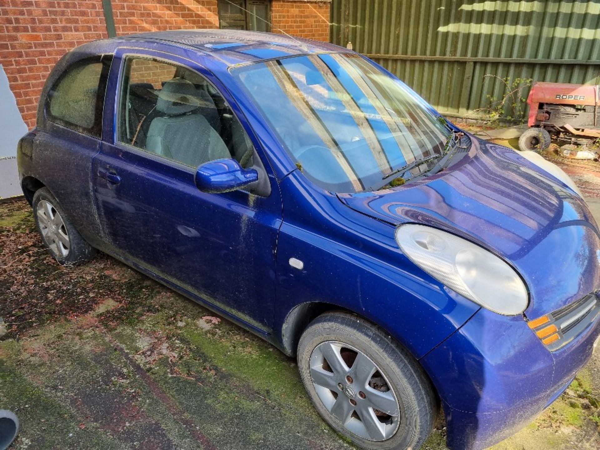 2003 Nissan Micra Petrol Automatic. Colour: Navy. Registration: KJ03 JBU. Cloth interior. With keys. - Image 2 of 11