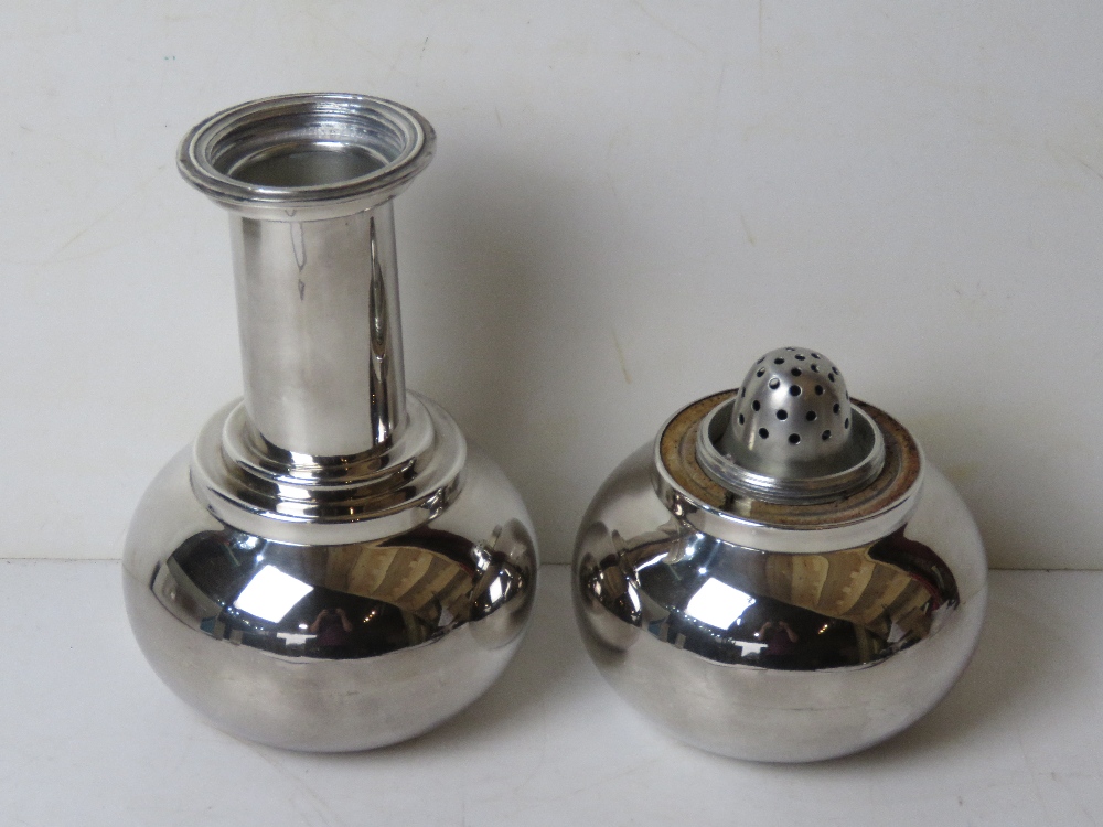 A silver plated Asprey novelty cocktail shaker in the form of a dumbell, - Image 3 of 3