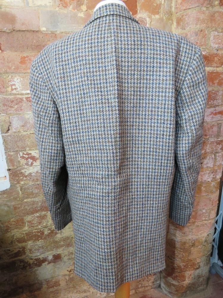 A Harris Tweed 100% wool men's jacket, 44" chest in green and blue tweed. - Image 2 of 5