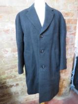 A men's felted coat, no apparent label,