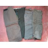 A pair of 70% wool shooting breeks size 38R, together with a pair of 60% wool tweed shotting breeks,