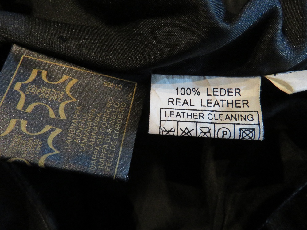 A 100% black leather waistcoat size XL. - Image 3 of 3