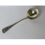 A George III HM silver short ladle, hallmarked London 1799, bearing 'C' monogram to terminal,