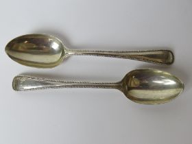 A pair of Victorian HM silver tablespoons having London hallmark upon and weighing 93.5g / 3ozt.