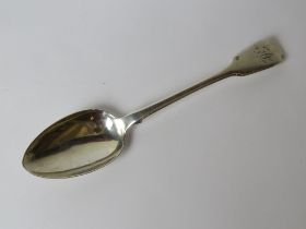An HM silver serving spoons hallmarked for London and weighing 73.1g / 2.36ozt.