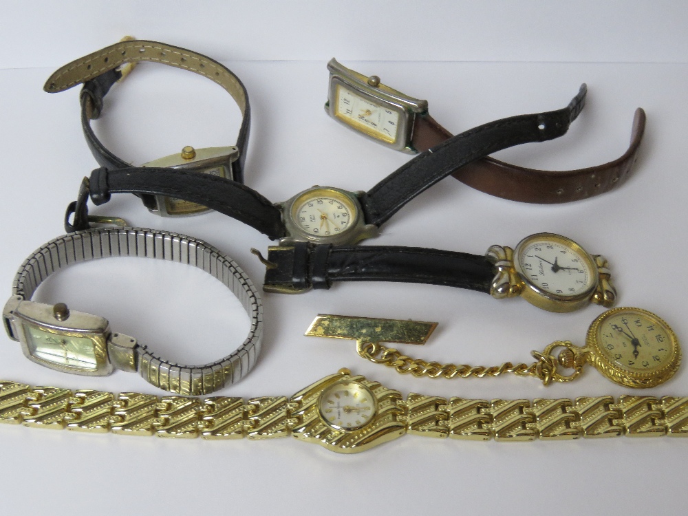 A quantity of assorted ladies wrist watches.
