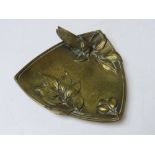 An Art Nouveau brass tray marked for F.?essens having cicada and foliate decoration upon.