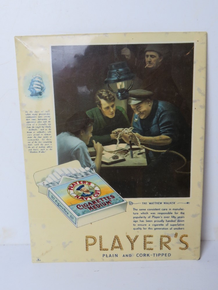 A Players Navy Cut cigarettes advert measuring 21 x 27cm.