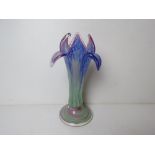 An Art Glass vase in the form of a flower standing 22cm high.