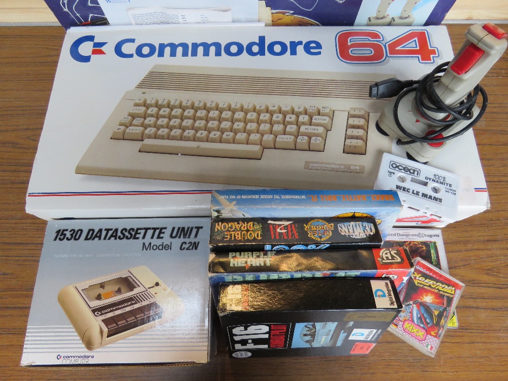 A Commodore 'Night Moves' C64 home computer console. Includes games, joystick, etc. Untested. - Image 3 of 3