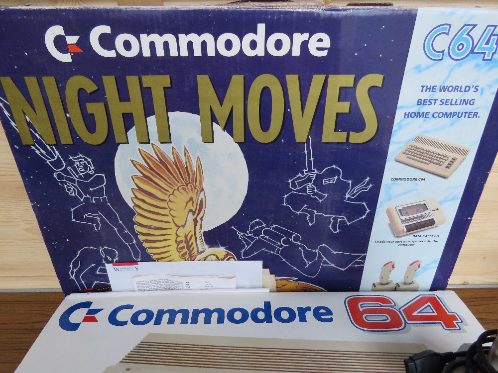 A Commodore 'Night Moves' C64 home computer console. Includes games, joystick, etc. Untested. - Image 2 of 3