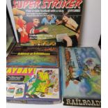 Four board games inc Super Striker, Mine a Million, Payday and Railroader.