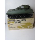 A vintage Action Man Scorpion tank by Palitoy in original box.