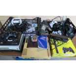 A large quantity of video game and computer console equipment inc Commodore, Playstation 2,