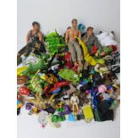 A quantity of assorted toys including Action Man, Wall-E, Star Wars, etc.
