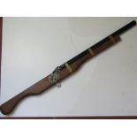 A 15thC re-enactors matchlock rifle with