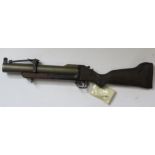 A deactivated M79 40mm grenade launcher,