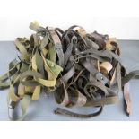 A quantity of leather and canvas slings.