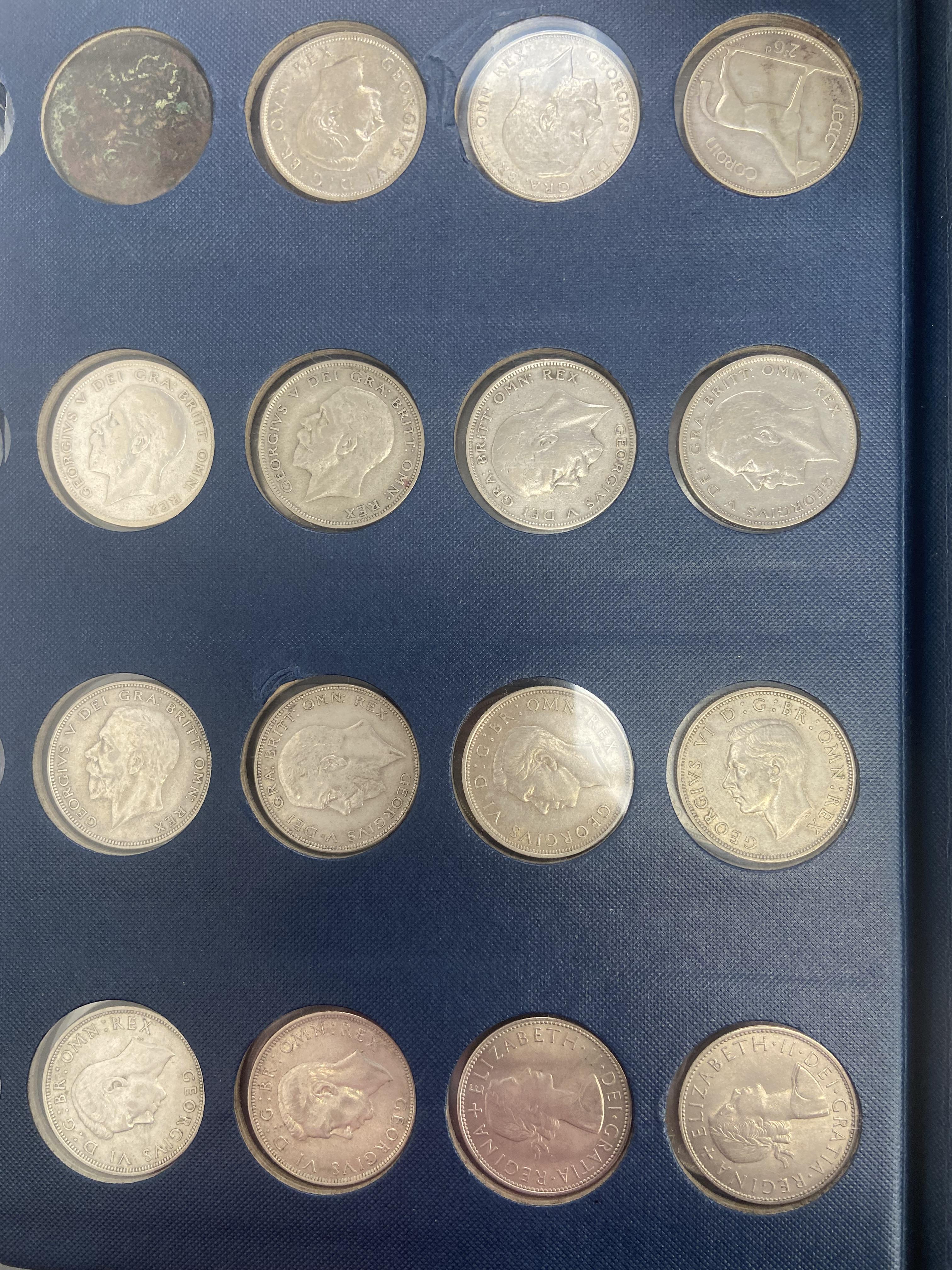 A QUANTITY OF VARIOUS GB COINS IN ALBUMS TO INCLUDE A VICTORIAN CROWN, EARLY SILVER EXAMPLES, - Image 7 of 12