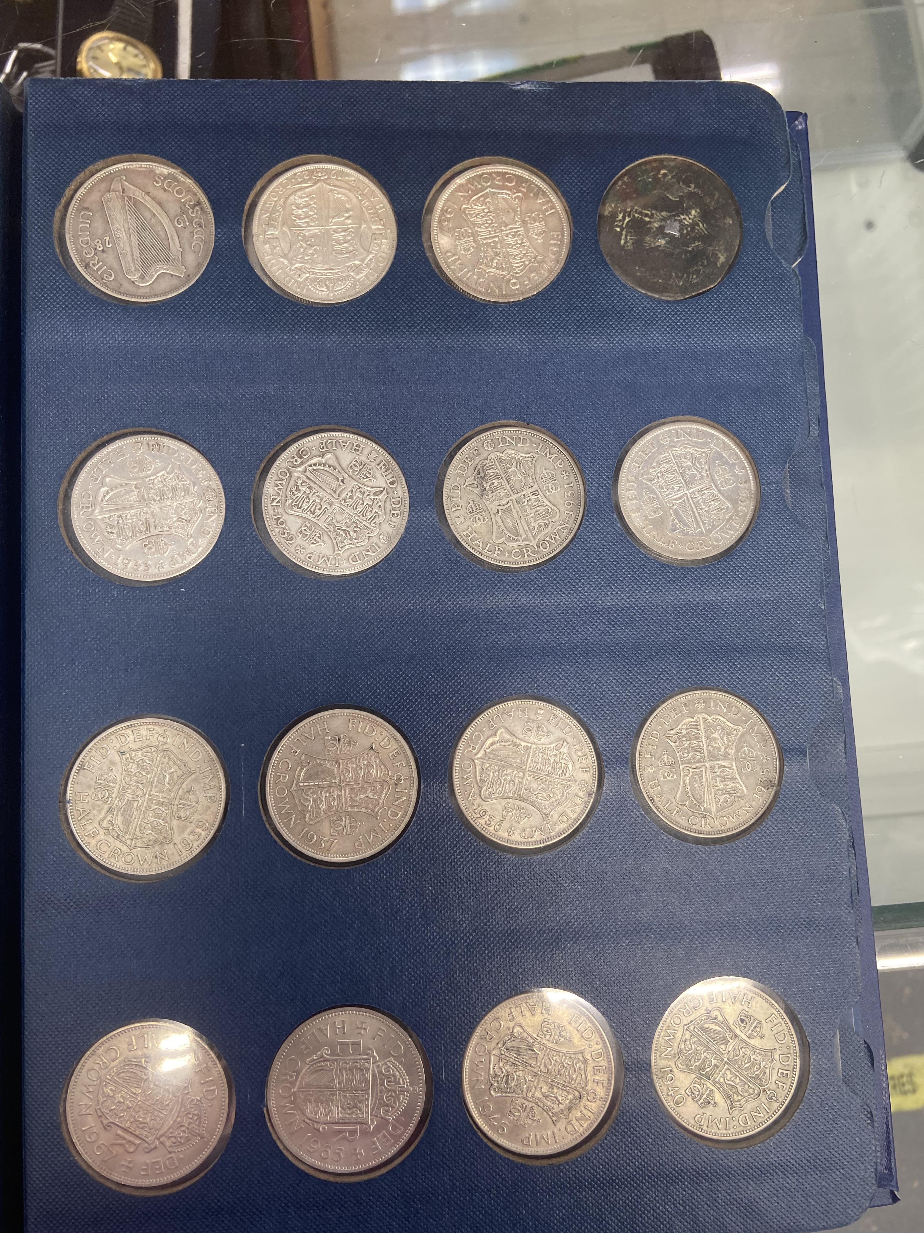 A QUANTITY OF VARIOUS GB COINS IN ALBUMS TO INCLUDE A VICTORIAN CROWN, EARLY SILVER EXAMPLES, - Image 6 of 12