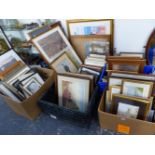A LARGE COLLECTION OF FURNISHING PICTURES, INCLUDING WATERCOLOURS, PICTURES AFTER THE OLD MASTERS,
