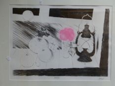 MARY FEDDEN (1915-2012) ARR. LAMPLIGHT, PENCIL SIGNED COLOUR PRINT 47 x 63cms