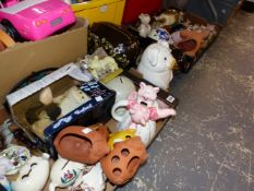 A LARGE COLLECTION OF PIG ORNAMENTS AND COLLECTABLES.