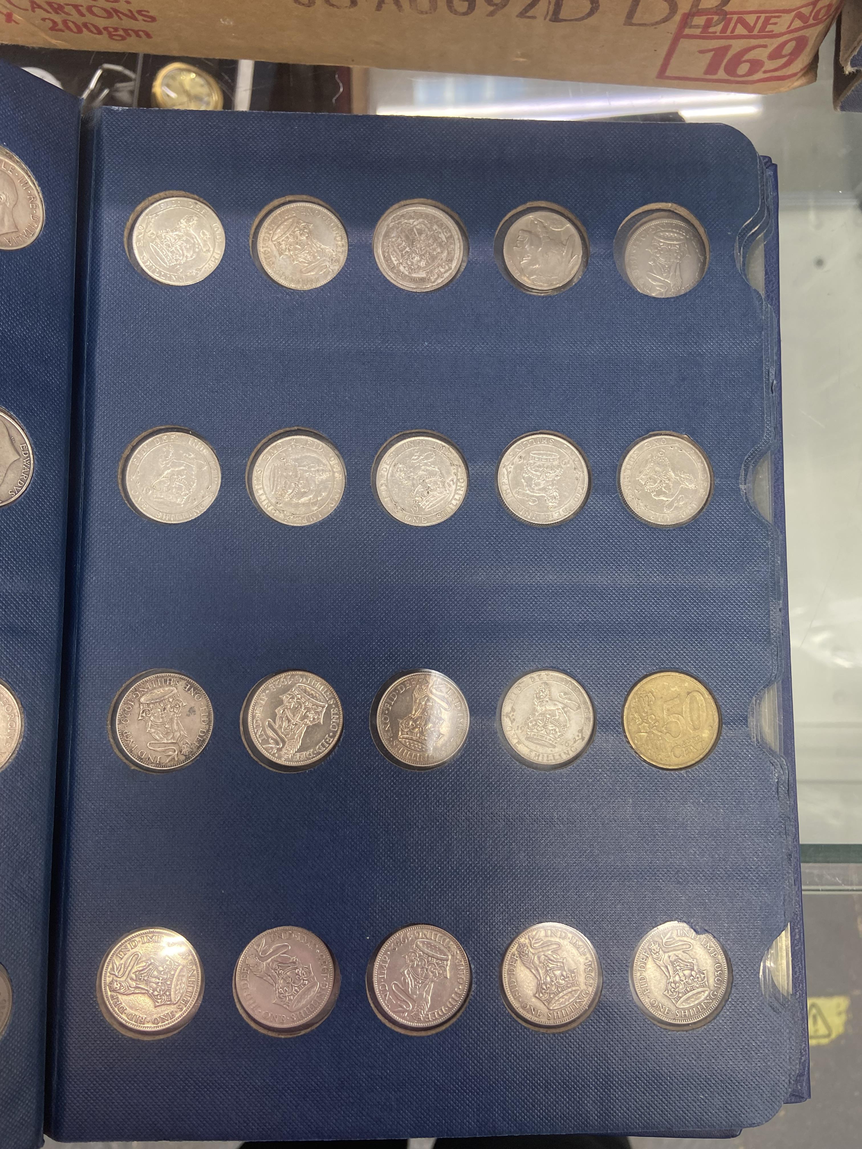 A QUANTITY OF VARIOUS GB COINS IN ALBUMS TO INCLUDE A VICTORIAN CROWN, EARLY SILVER EXAMPLES, - Image 9 of 12