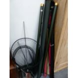 A COLLECTION OF FISHING RODS TO INCLUDE ORVIS, ABU, DAIWA, KEENETS, MOST TUBE CASED AND OTHERS.