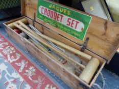 A JAQUES CROQUET SET.