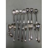 A COLLECTION OF VARIOUS HALLMARKED FORKS AND SPOONS.