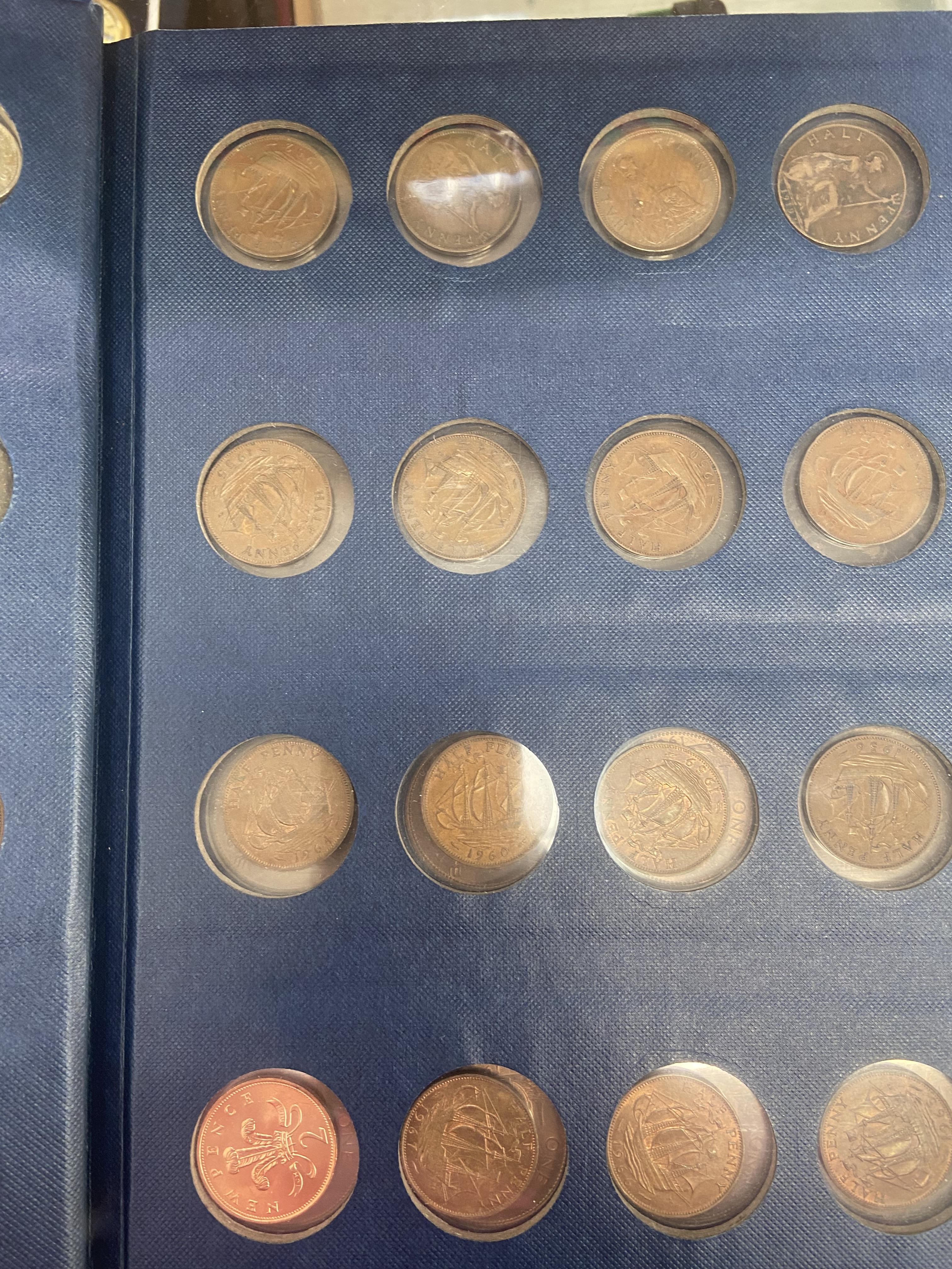 A QUANTITY OF VARIOUS GB COINS IN ALBUMS TO INCLUDE A VICTORIAN CROWN, EARLY SILVER EXAMPLES, - Image 2 of 12