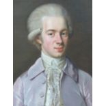 ADOLF ULRIK WERTMULLER (1751-1811) PORTRAIT OF A GENTLEMAN WEARING A LILAC DRESS COAT, OIL ON