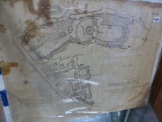 A 1920 H.M. OFFICE OF WORKS PLAN OF WINDSOR CASTLE. 54 x 70cms