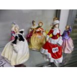 SEVEN ROYAL DOULTON FIGURINES.