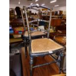 A PAIR OF 19th C. INLAID WITH MOTHER OF PEARL BOUDOIR CHAIRS