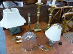 VARIOUS TABLE LAMPS ETC.