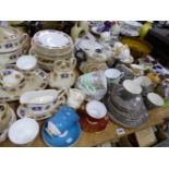 AN EXTENSIVE BONE CHINA DINNER SERVICE, RETRO PALISSY KONTIKI TEA WARES ETC.