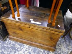 A PINE COFFER. W 70 x D 45 x H 42cms.